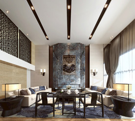 新中式客厅    家装客厅效果