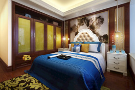 简欧式卧室    家装卧室效果