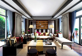 新中式客厅    家装客厅效果