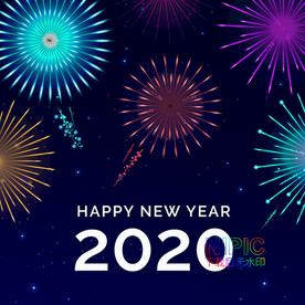 新年快乐矢量图