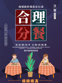 合理分餐公益活动宣传海报素材