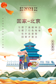 春节回家春运活动宣传海报素材