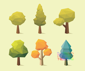 low poly 小树