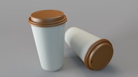 C4D模型咖啡奶茶外带杯子
