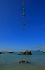 三亚天涯海角飞机连拍