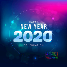 新年快乐矢量图