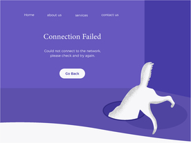 插画扁平网页狗子井盖下水道