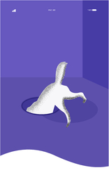 插画扁平网页狗子井盖下水道