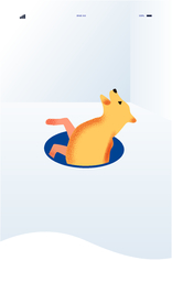 插画扁平网页狗子井盖下水道