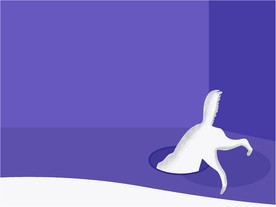 插画扁平网页狗子井盖下水道