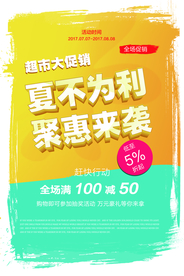 夏季促销活动宣传海报素材