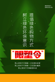 限塑令公益活动宣传海报素材
