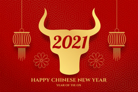 牛 新年展板背景