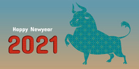 牛 新年展板背景