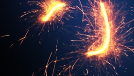 火花烟火素材  烟花火花四溅