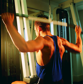 帅哥拉伸健身运动