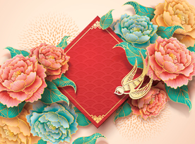 牛年新年喜庆红色富贵背景