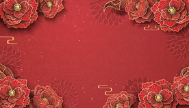 牛年新年喜庆红色富贵背景