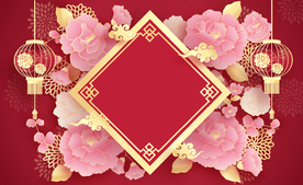 牛年新年喜庆红色富贵背景