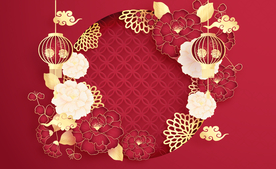 牛年新年喜庆红色富贵背景