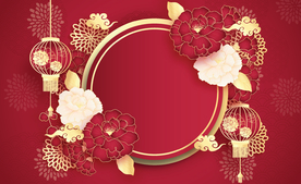 牛年新年喜庆红色富贵背景