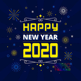 新年快乐矢量图
