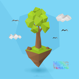 low poly 小树