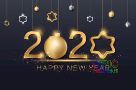 新年快乐矢量图