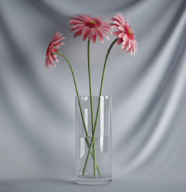 C4D模型插花花瓶粉红菊花