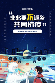 春节抗疫公益活动宣传海报素材