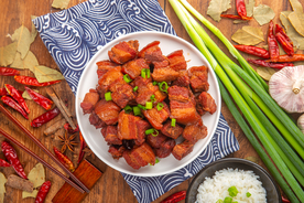 红烧肉美食食材背景素材