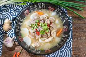 羊杂汤美食食材背景素材