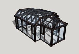 建筑 阳光房 温室 SU模型