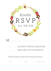 水彩婚礼邀请函集手绘花朵