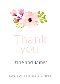 水彩婚礼邀请函集手绘花朵