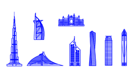 城市地标建筑素材 PNG