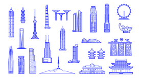 城市  地标 建筑素材