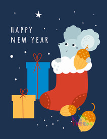 新年快乐矢量图