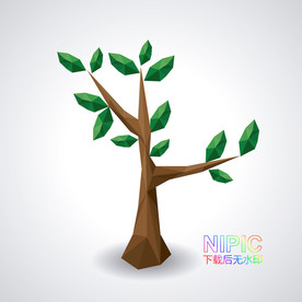 low poly 小树