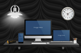 实用的笔记本电脑样机桌面