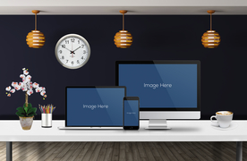 实用的笔记本电脑样机桌面