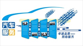 汽车服务公司介绍文化墙