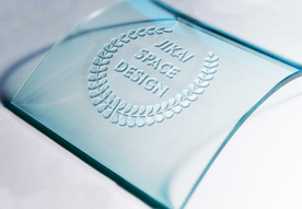 透明玻璃质感LOGO样机