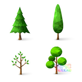 low poly 小树