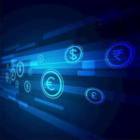 蓝色科技质感金融背景