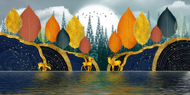 轻奢山水装饰画