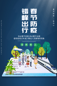 春节防疫社会公益宣传海报素材