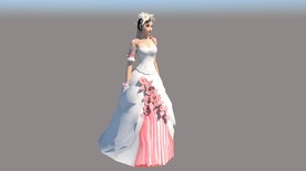 3d人物穿婚纱的女人SU模型