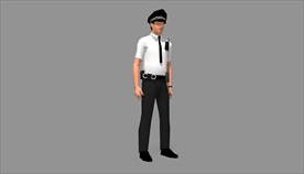 3D人物男性保安su模型