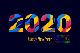新年快乐矢量图